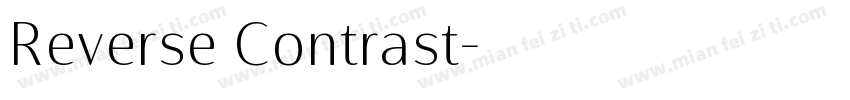 Reverse Contrast字体转换